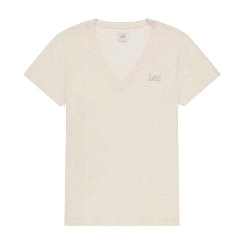 Lee Women's Rib Cami V-Shirt In Ecru